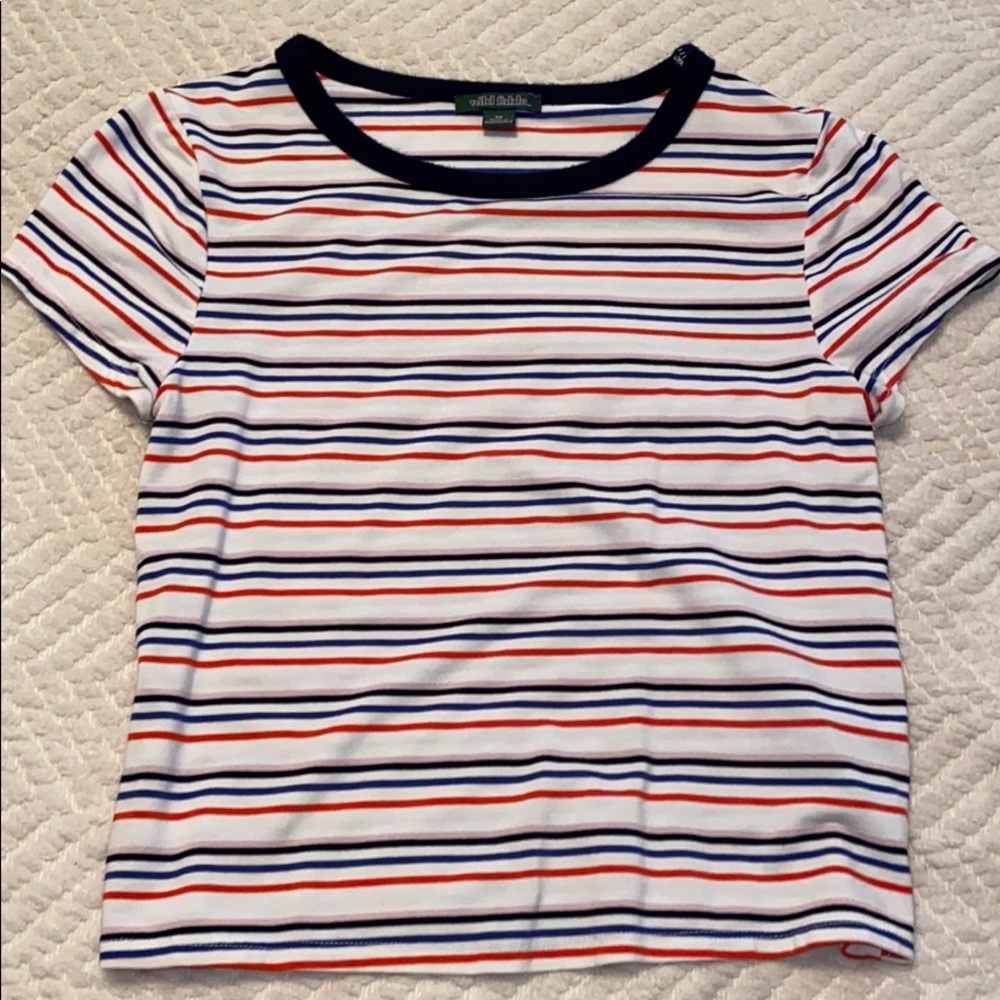 stripped crop t-shirt